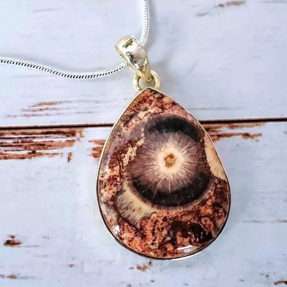Mexican Bird’s Eye Jasper Sterling Pendant